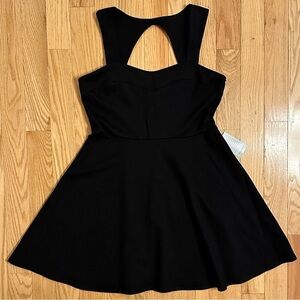 The Vanity Room Little Black Mini Dress Fit Flare Skater LBD Sz Large- NWT